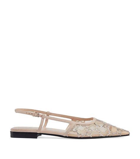 flat gucci ladies shoes|women's gg slingback ballet flat.